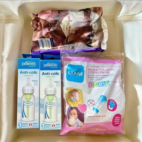 NEW Baby Bottle Starter Set Bundle of 4 – Dr. Brown’s, Philips Avent & MAM - Picture 1 of 8